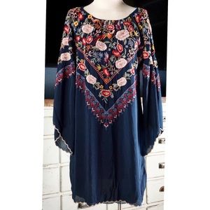 Johnny Was Maryam Embroidered Bohemian Dress New M
